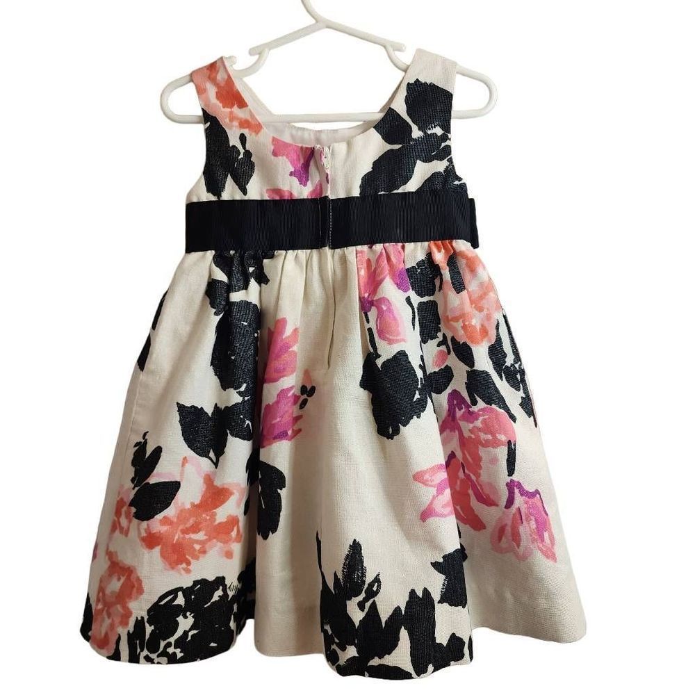 Lilly Pulitzer NWOT Girls Size 2 Formal Lined Cotton Metallic Floral Dress - Picture 13 of 13